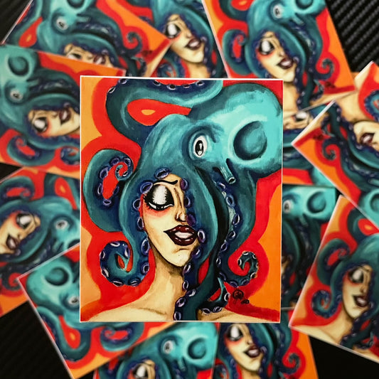 Octopus Lady Sticker