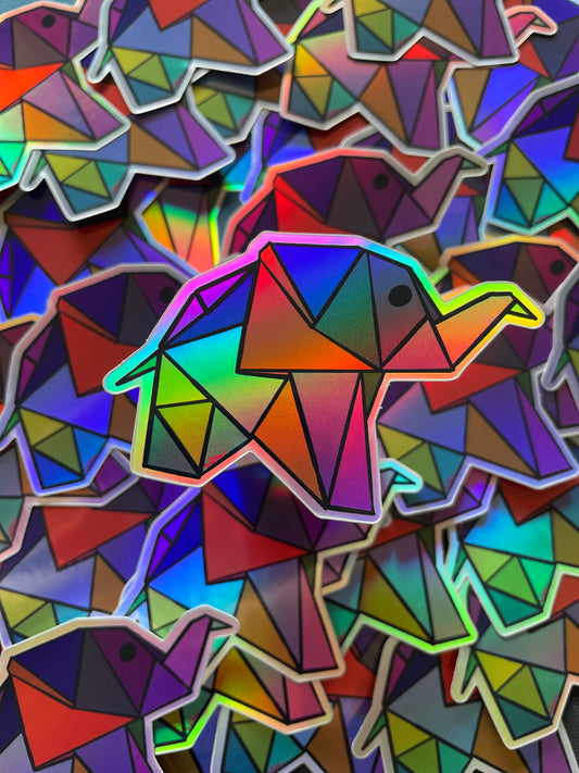Geometric Elephant Sticker