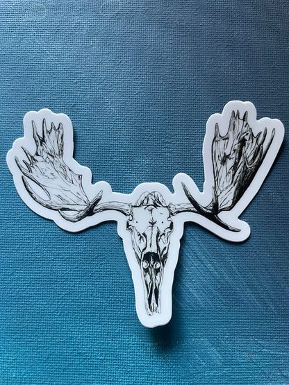Moose Skull Sticker