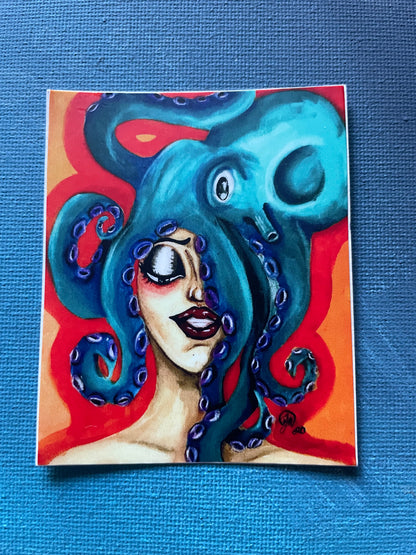 Octopus Lady Sticker
